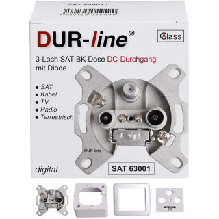 SAT-BK Antennendose 3- Loch (Durchgangsdose mit Diodenentkopplung)