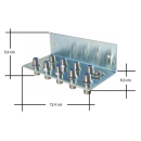 Erdungsblock f&uuml;r 9 Anschl&uuml;sse mit F-Anschluss-Technik (ohne &Uuml;berspannungsschutz)