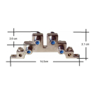 Potentialausgleichschiene f&uuml;r 4 Anschl&uuml;sse mit F-Anschluss-Technik (ohne &Uuml;berspannungsschutz)