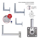 Alu-Wandhalter 20/25/35/45cm Wandabstand (Dur-Line...