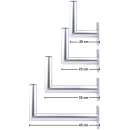Alu-Wandhalter 20/25/35/45cm Wandabstand (Dur-Line...
