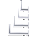 Alu-Wandhalter 20/25/35/45cm Wandabstand (Dur-Line...