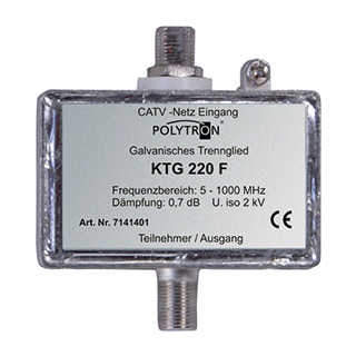 Polytron KTG 220 F galvanisches Trennglied (mit F-Buchsen / bis 1000 MHz)