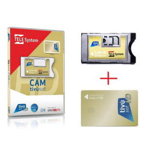 TivuSat HDTV CI+ Modul incl. Gold HD Version 4k Abo Karte (Rai, Mediaset, LA7 - jetzt auch mit Rai in HD)