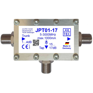 Jultec JPT01-17 Breitband-Einfachabzweiger f&uuml;r Einkabelsysteme (Jultec Passive Tab / 17dB Abzweig)