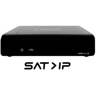 Schwaiger DSR41IP Full HDTV Media-Player/Receiver f&uuml;r SAT>IP (DC-IN, Internet, HDMI, IR Empf&auml;nger, CVBS (A/V), S/PDIF, USB)