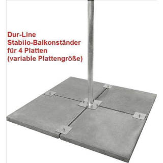 Stabilo Universal Balkonst&auml;nder/ Plattenst&auml;nder f&uuml;r 4 Gehwegplatten (Stahl feuerverzinkt oder Edelstahl / 90cm L&auml;nge)