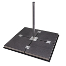 Stabilo Universal Balkonst&auml;nder/ Plattenst&auml;nder f&uuml;r 4 Gehwegplatten (Stahl feuerverzinkt oder Edelstahl / 90cm L&auml;nge)