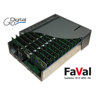 FaVal/Smart HE10 Kopfstation QPSK-PAL SAT DVB-S digital f&uuml;r 10 Programme
