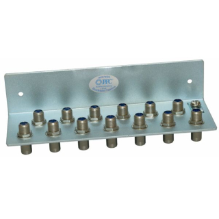 Erdungsblock f&uuml;r 13 Anschl&uuml;sse mit F-Anschluss-Technik (PPC)