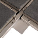 Herkules Edelstahl Balkonst&auml;nder/ Plattenst&auml;nder f&uuml;r 4 Gehwegplatte (90cm L&auml;nge)