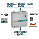 Polytron PCU 4121 Kopfstellen-Basiseinheit mit 4 Triple Tunern (Umsetzung 4x DVB-S/S2/C/T Transponder auf DVB-T) mit 4x CI