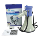 Megaphone / Megafon 25 Watt mit abnehmbarem Mikrofon + eingebauter Sirene + Trillerpfeife (regelbare Lautst&auml;rke)
