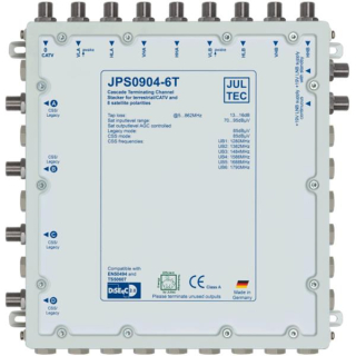 Jultec JPS0904-6M/T/TN Unicable-Multischalter (2 Satelliten - 4 Ausg&auml;nge mit je 6 Umsetzungen)