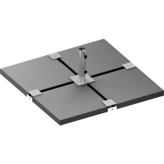 Dur-Line Sonnenschirmständer Herkules für 4 Gehwegplatten (Edelstahl)