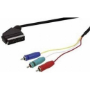 Scart - 3x CINCH YUV Verbindungskabel 2.5m HIGH QUALITY