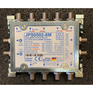 Jultec JPS0502-8M Unicable EN50494 Einkabelumsetzer f&uuml;r 1 Satellit (2x8 UBs/IDs/Umsetzungen)