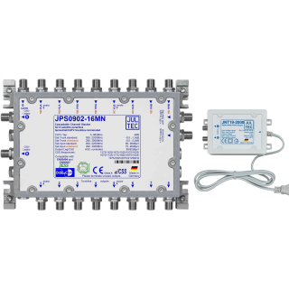Jultec JPS0902-16MN JESS EN50607 Einkabelumsetzer f&uuml;r 2 Satelliten (2x16 UBs/IDs/Umsetzungen)