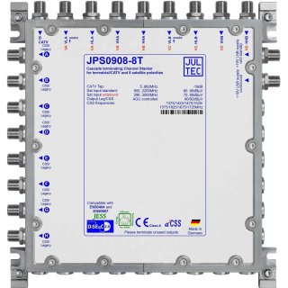Jultec JPS0908-8T/M Unicable EN50494 Einkabelumsetzer f&uuml;r 2 Satelliten (8x8 UBs/IDs/Umsetzungen)
