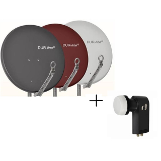Satanlage f&uuml;r 2 Teilnehmer (Dur-Line 75/80 Select Antenne + Inverto Twin LNB)