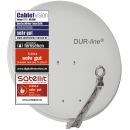 &Ouml;k&ouml;-Energie-Spar Satanlage f&uuml;r 8 Teilnehmer (Dur-Line 75/80 Select hellgrau + Multischalter JULTEC JRM0508T + Polytron Quattro LNB)