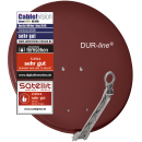 &Ouml;k&ouml;-Energie-Spar Satanlage f&uuml;r 8 Teilnehmer (Dur-Line 75/80 Select rot + Multischalter JULTEC JRM0508T + Polytron Quattro LNB)