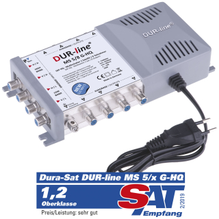 Multischalter DUR-LINE 5/8 G-HQ mit Netzteil + 22khz Generator (Quad-LNB-tauglich)
