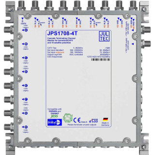 Jultec JPS1708-4T/M JESS EN50607 Einkabelumsetzer f&uuml;r 4 Satelliten (8x4 UBs/IDs/Umsetzungen)