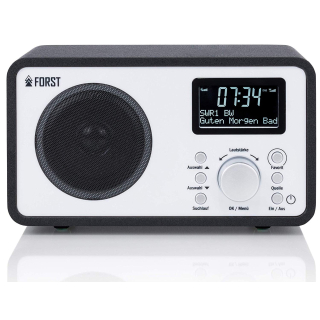 FORST Digitalradio DABIO 5 mit deutscher Beschriftung und gro&szlig;z&uuml;gigem Display, DAB+- / UKW-Radio, Weckfunktion