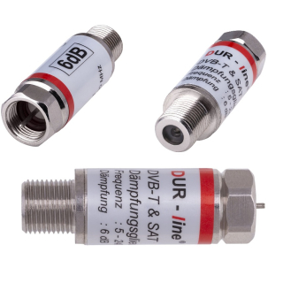 DUR-line DG 6/10/14dB - SAT/BK D&auml;mpfungsglied f&uuml;r BK- oder Satanlagen (6,10,14dB)