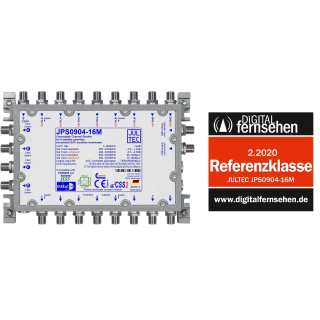Jultec JPS0904-16M (Gen 2) JESS EN50607 Einkabelumsetzer f&uuml;r 2 Satelliten (4x16 UBs/IDs/Umsetzungen- a&sup2;CSS2 Technologie)
