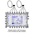 Jultec JPS0904-16M (Gen 2) JESS EN50607 Einkabelumsetzer f&uuml;r 2 Satelliten (4x16 UBs/IDs/Umsetzungen- a&sup2;CSS2 Technologie)