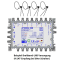 Jultec JPS0904-16M (Gen 2) JESS EN50607 Einkabelumsetzer f&uuml;r 2 Satelliten (4x16 UBs/IDs/Umsetzungen- a&sup2;CSS2 Technologie)