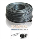 20m Koaxkabel Hirschmann KOKA 799 B mit vorkonfektioniertem+wasserdichtem F-Kompressionsstecker von PPC (Voll-Kupfer / UV-best&auml;ndig) - 2x 10m (2 Stecker vormontiert)