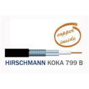 20m Koaxkabel Hirschmann KOKA 799 B mit vorkonfektioniertem+wasserdichtem F-Kompressionsstecker von PPC (Voll-Kupfer / UV-best&auml;ndig) - 2x 10m (2 Stecker vormontiert)