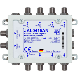 Jultec JAL0415AN Kaskadenstartverst&auml;rker 15db mit Netzteil (Amplifier Launch 4-fach)