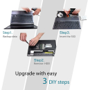 Silicon Power A55 SSD interne Festplatte 1000GB (1TB), 2.5 Zoll, SATA III 3D NAND SLC Cache Performance Boost