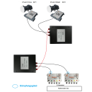 Global Invacom WDM-Splitter (F174) zur Zusammenf&uuml;hrung oder Trennung von 2 Wellenl&auml;ngen Optik (1310-1490 + 1550nm)