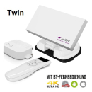 Selfsat Snipe Platinum - Twin LNB - mit Bluetooth Fernbedienung und iOS / Android Steuerung - vollautomatische Satelliten Antenne (selbstausrichtend) incl. Montageplatte