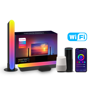 GigaBlue 2x LED Lightbar TV Ambiente Hintergrundbeleuchtung Smart dimmbar RGB