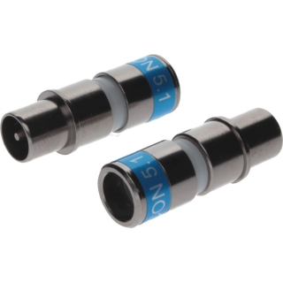 Cabelcon IECM-56-CX3 5.1 - blau- IEC-Kompressionsstecker f&uuml;r RG6 (7mm) Koaxkabel (wasserdicht)