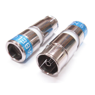 Cabelcon IECF-56-CX3 5.1 - blau- IEC-Kompressionsbuchse f&uuml;r RG6 (7mm) Koaxkabel (wasserdicht)