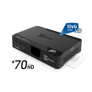 Telesystem TS 9018 Tivusat Full HD HEVC H.265 HDMI DVB-S2 Satreceiver incl. Smardcard (Rai, Mediaset, LA7, Canal 5 ...)
