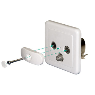 Polytron BSK 10 Blindaufsatz f&uuml;r Antennendosen (2- und 3-Loch)