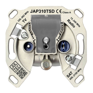 Jultec JAP310TSD programmierbare Antennendose f&uuml;r Unicable / JESS (Schutzschaltung/ Durchgangsdosedose / 10db)
