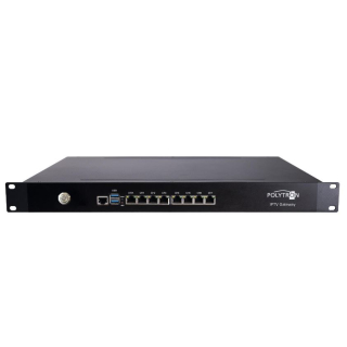 Polytron HDI 8-8 IP II IP Gateway (8 Gigabit Ports zur Protokoll-Konvertierung von HTTP/UDP/RTP/RTSP/HLS zu HTTP/UDP/HLS/RTMP)