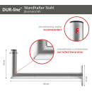 Stahl-Wandhalter (feuerverzinkt) 20/25/35/45/60/75cm Wandabstand (Dur-Line WHSF-Serie)