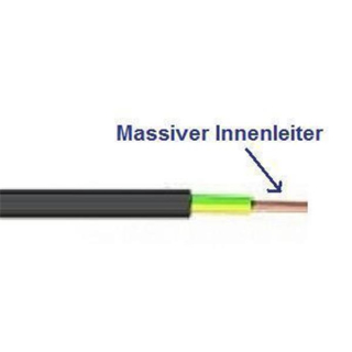 Blitzschutzkabel / Erdungskabel NYY-J 1x16mm&sup2; RE (massiver Innenleiter)