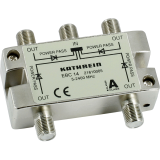 Verteiler 4-fach KATHREIN EBC14 mit Diodenentkopplung (speziell für Unicable-SCR-Systeme)